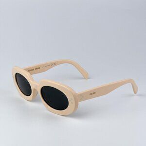 Celine 3 DOTS  CL40276U 25A  Men BRAND NEW Sunglasses Ivory Grey Geometric